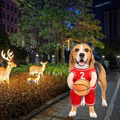 Pet Costumes Dog Basketball Player Costume Halloween Costumes For Dogs Funny Dress Up Sports Outfit Cosplay Clothes For Small Dog Costume