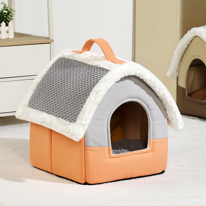 Foldable Dog House Kennel Bed Mat For Small And Medium Dogs, Cats, Winter Warm Cat Bed Nest, Pet Products Basket, Pets, Puppy Cave Sofa.