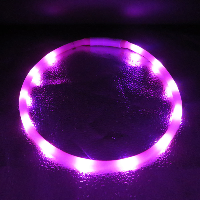 Colorful luminous large dog anti-lost pet collar