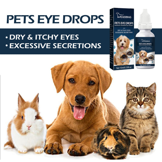 Pet Eye Drops, Clean Dog And Cat Eye Drops, Relieves Itchy Eyes Caused By Tears