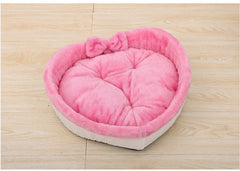 Heart Shape Soft Cozy Cat Pet Bed For Large Small Puppy Dog Cute Warm Cushion Litter Nest Basket Kennel Kitten House Accessories