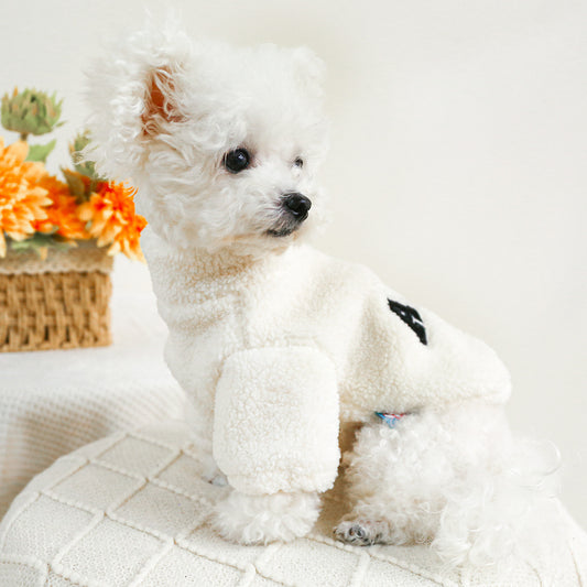 Pet Ring Dog Cat Clothes Autumn And Winter New Warm Zipper Coat