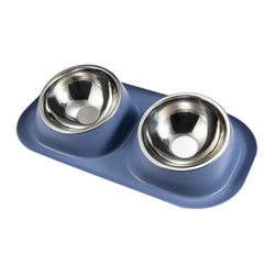 Pet Bowl Stainless Steel Dog Double Neck Basin