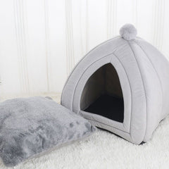 Cute Cat Bed Pet House Kitten Lounger Cushion Small Dog Tent Mat Washable Puppy Basket Cave Mat Soft For Cats House Bed Supplies