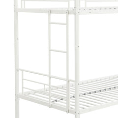 METAL Bunk Bed With Trundle WHITE