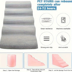 Small Dog Stairs - Detachable Washable Pet Pedals