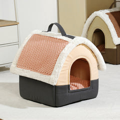 Foldable Dog House Kennel Bed Mat For Small And Medium Dogs, Cats, Winter Warm Cat Bed Nest, Pet Products Basket, Pets, Puppy Cave Sofa.