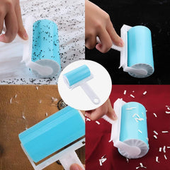 Washable Lint Roller Lint Roller Reusable Sticky Dog Cat Hair Remover Cleaner With Cover For Clothes Pet Hairs