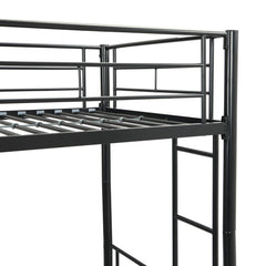 METAL Bunk Bed With Trundle Black