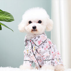 French Small Incense Style Fighting Pet Clothes Dog Pajamas