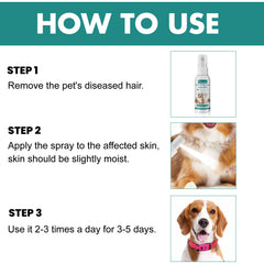 Pet Skin Medicine Spray For Cats And Dogs Universal Mite Skin Itchy Red Hair Itching