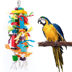 Wooden Color Nibbling Toy Medium And Large Parrot Bird