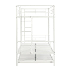 METAL Bunk Bed With Trundle WHITE