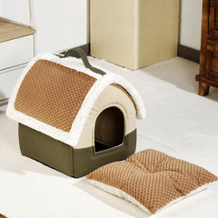 Foldable Dog House Kennel Bed Mat For Small And Medium Dogs, Cats, Winter Warm Cat Bed Nest, Pet Products Basket, Pets, Puppy Cave Sofa.