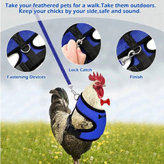 Pet Duck Chicken Poultry Chicken Clothes Chicken Vest Hen Belt Pet Harness Matching Collars Bow Poultry Supplies